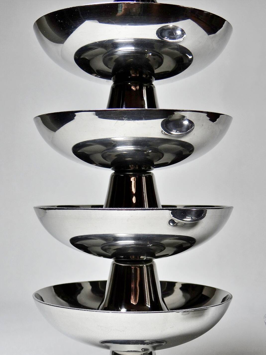 6 Vintage stainless steel dessert bowls by Guy Degrenne