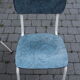 2 chaises en formica bleu vers 1950