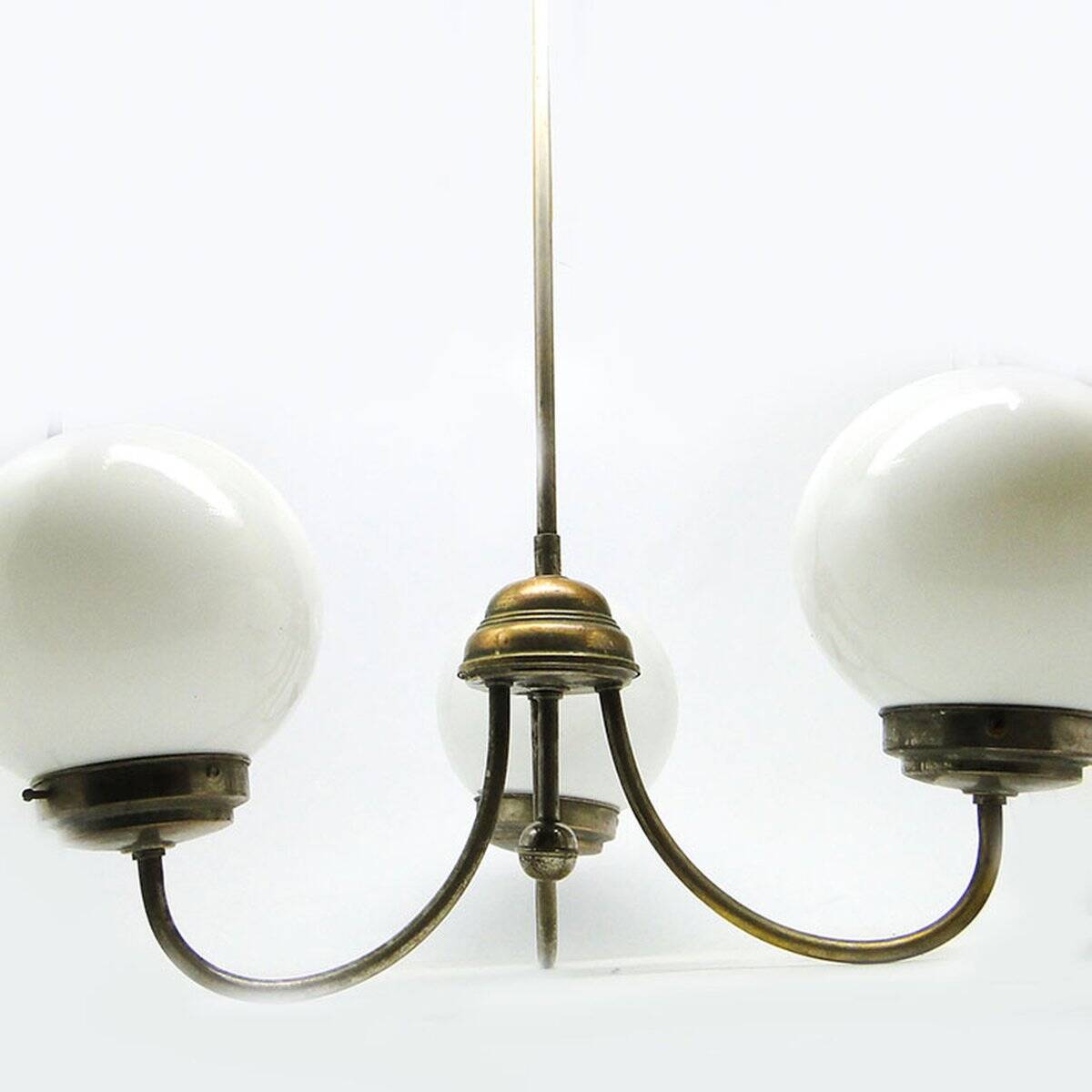 Chandelier with glass globes, Czechoslovakia, 1930s