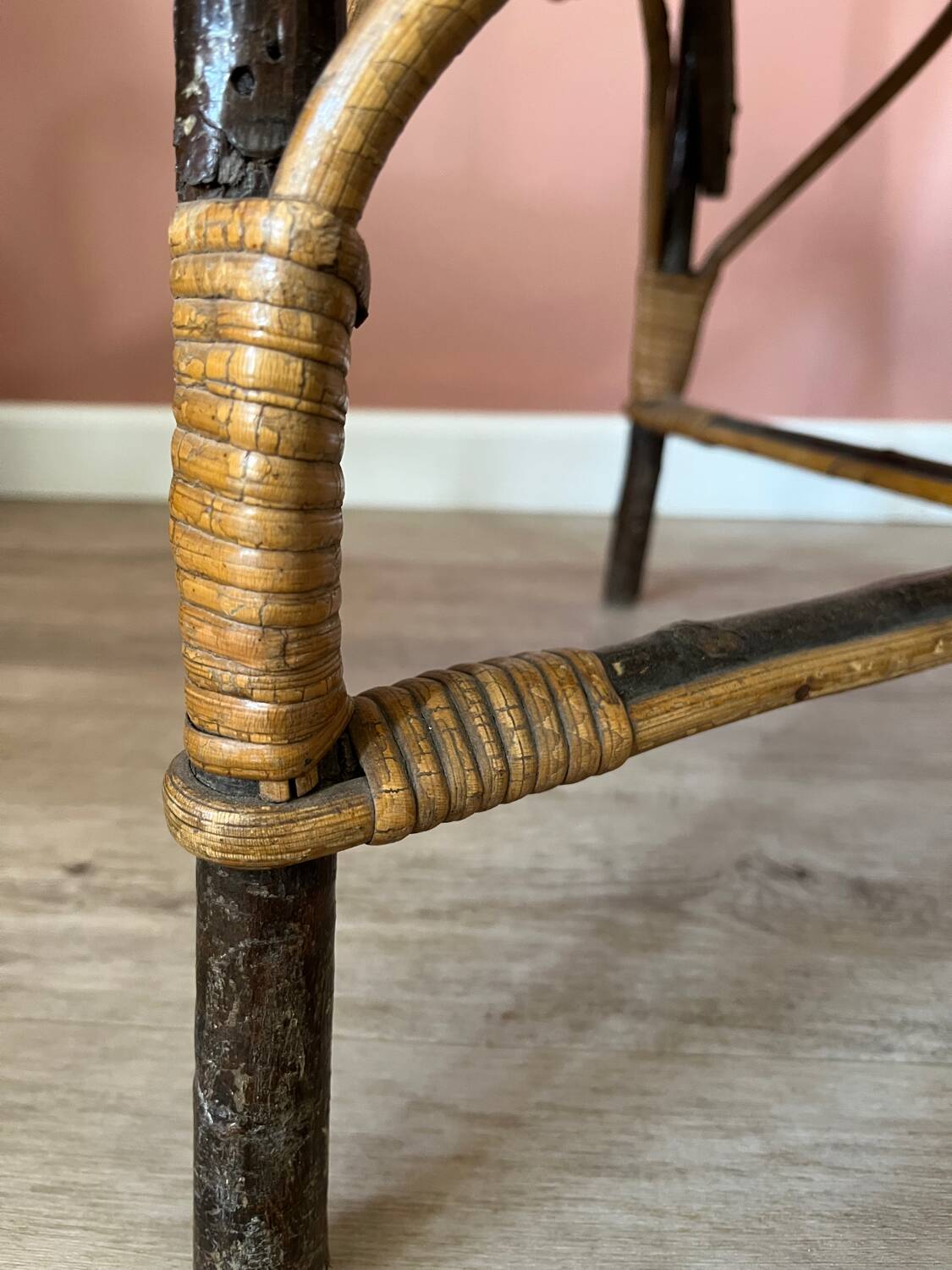 Vintage rattan armchair