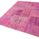 Hand-knotted oriental overdyed 173 cm x 240 cm pink patchwork carpet