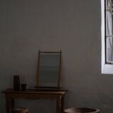 Mid-century Scandinavian floor mirror in wood, 1950–1960