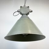 Industrial explosion proof lamp with aluminium shade from polam, 1970s