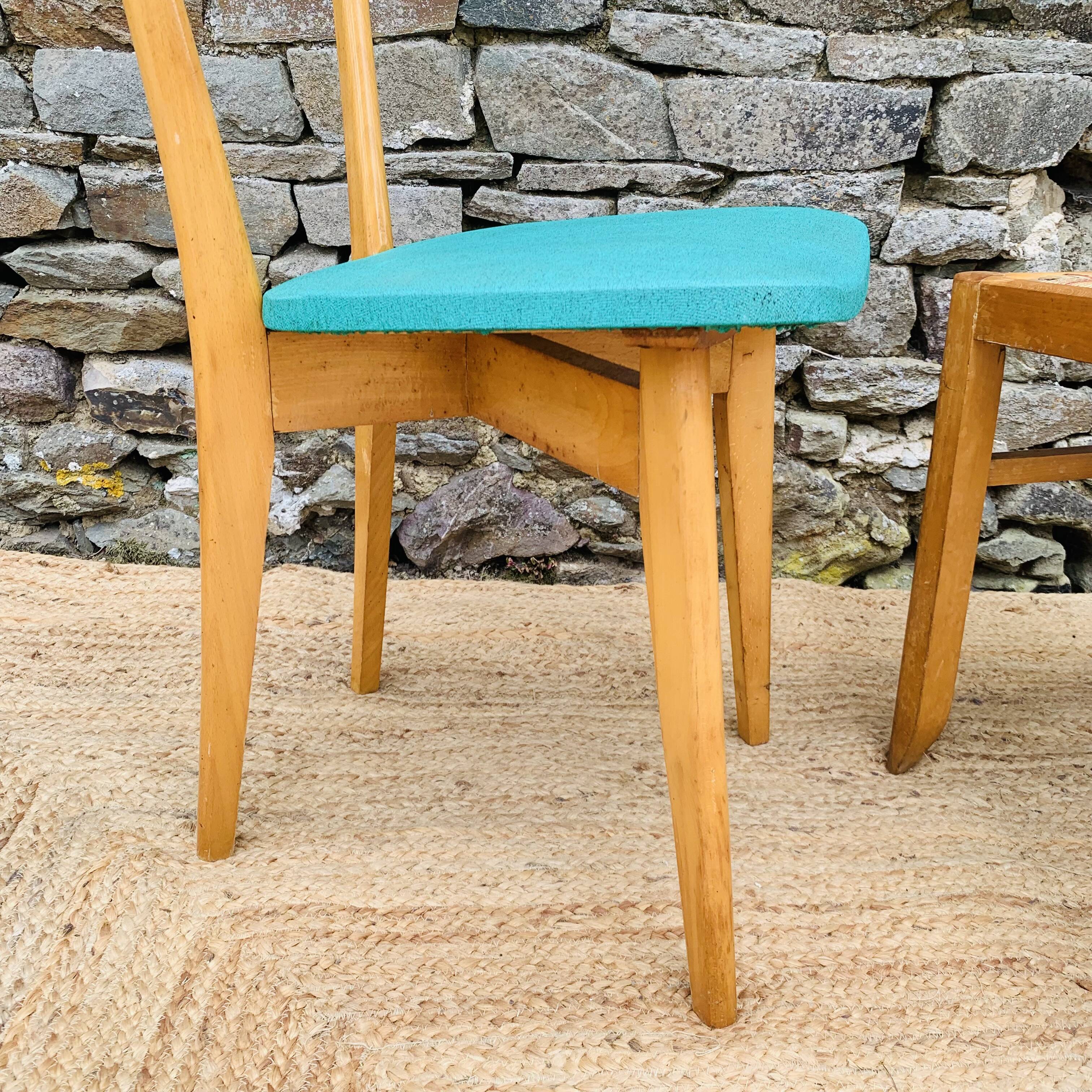 Set of 4 mismatched chairs