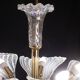 Elegant Murano Candlestick Iridescent Leaves
