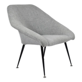 Fauteuil Eva, restauré, années 1960, gris