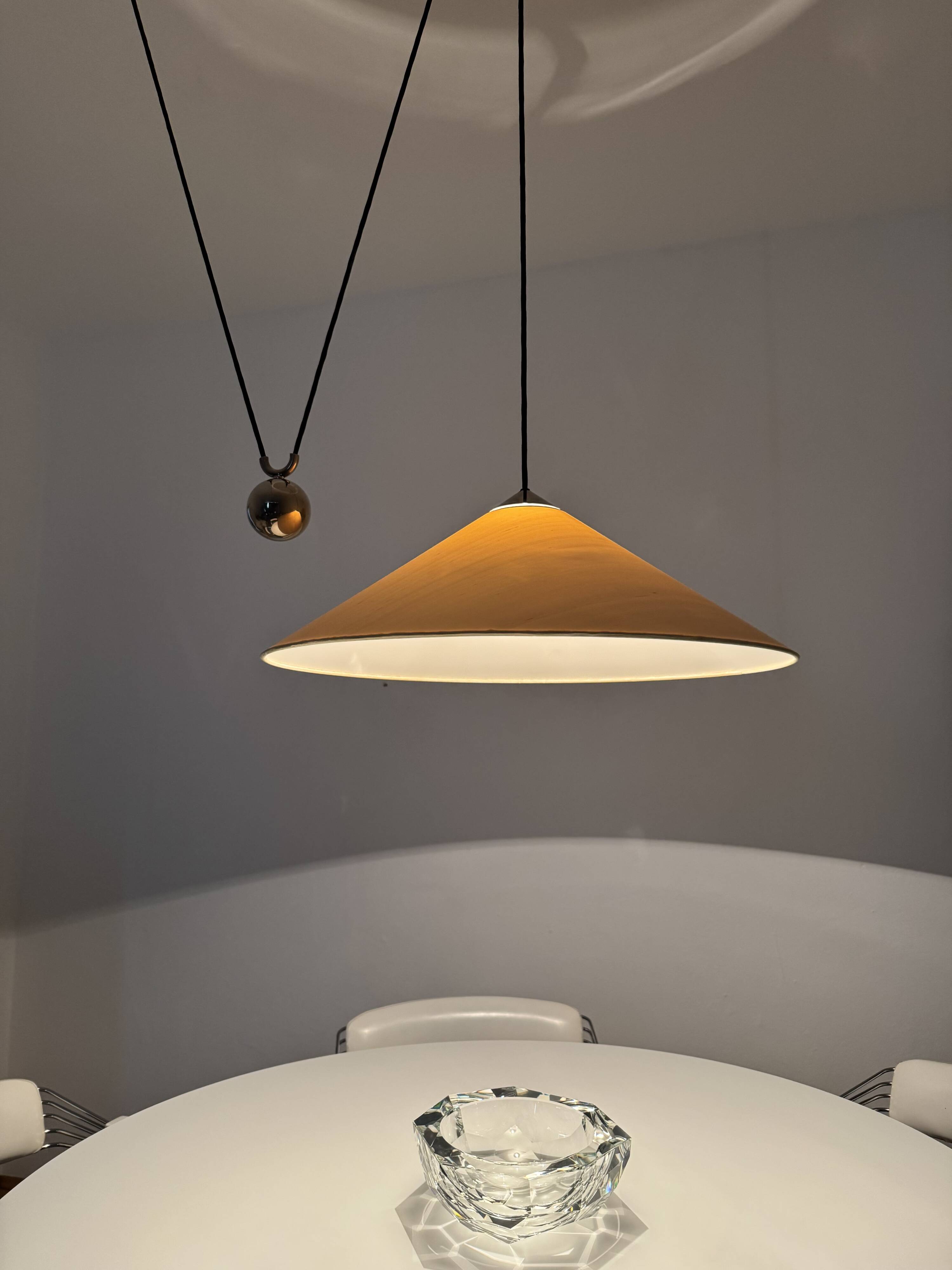Large Adjustable Pendant Lamp with Counterweight by Florian Schulz