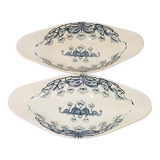 Set of 2 earthenware raviers of Sarreguemines model Jeannette, iron earth