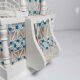 Oriental bird cage 1960 hand-painted wood and metal