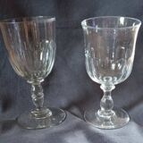 2 crystal glasses