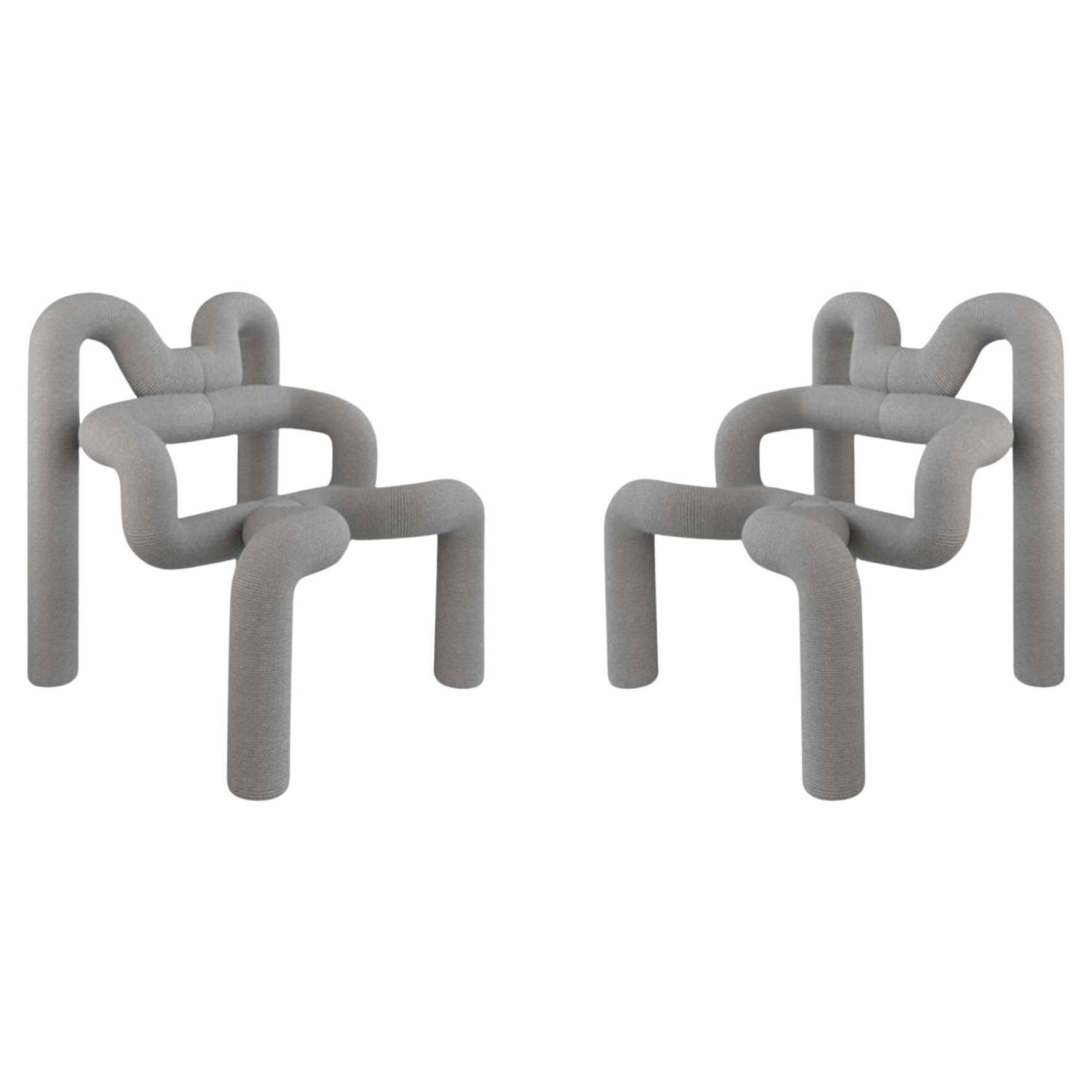 Pair of Gray Ekstren Armchairs - Comfort and Style