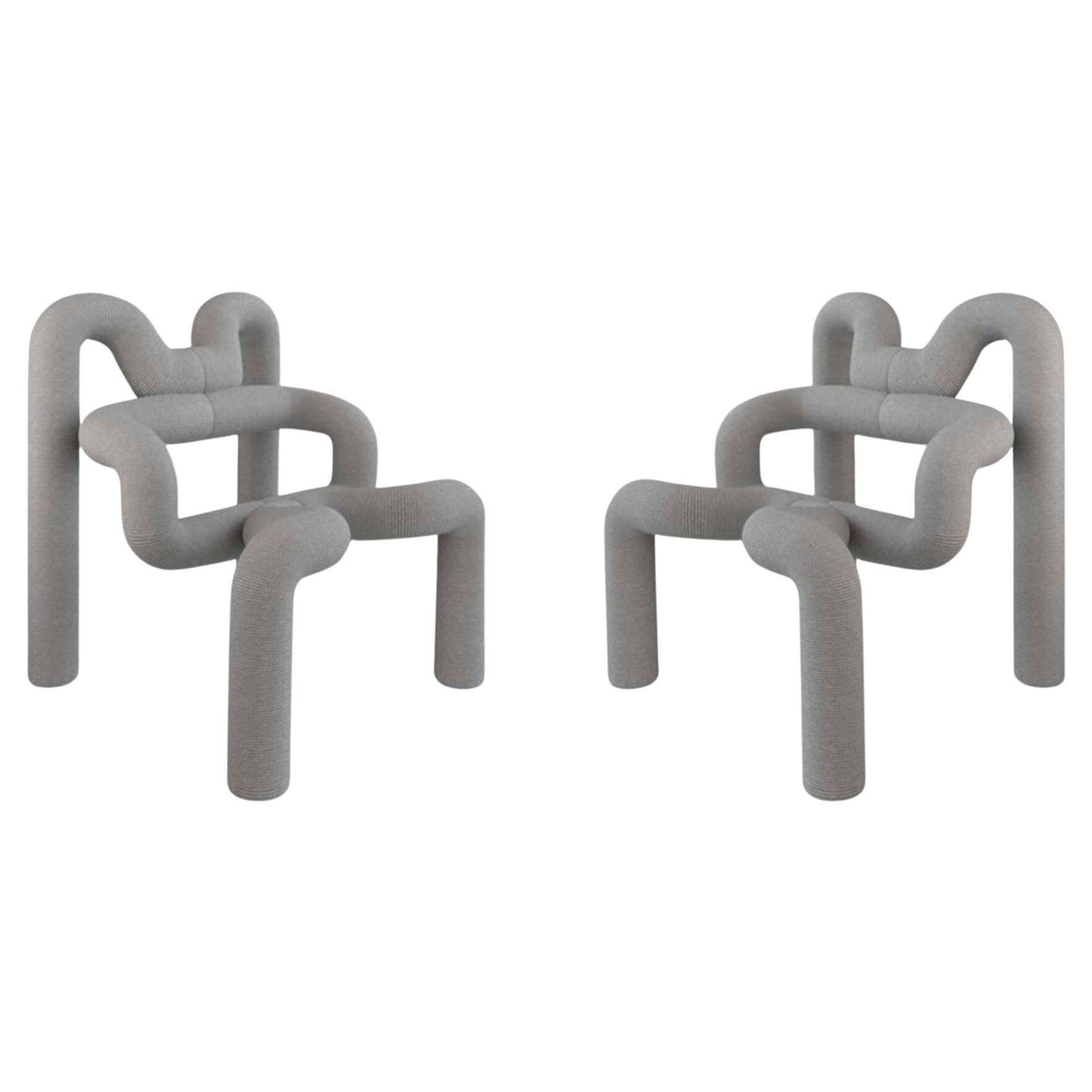 Pair of Gray Ekstren Armchairs - Comfort and Style