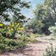 Watercolor Painting Jeep Nefkens (1926/1999) Watercolor "The Garden"