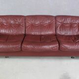 Brown Leather Sofa By Madsen & Schubell, Denmark 1970s