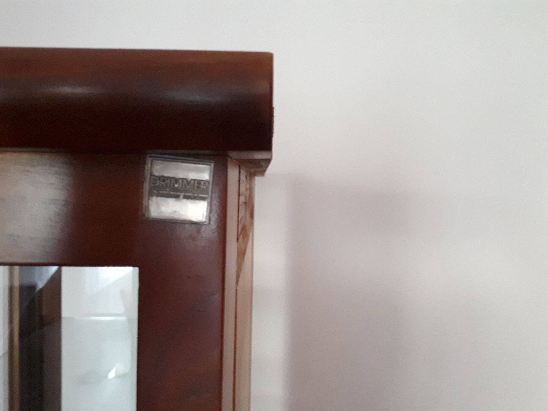 Cherry wood display cabinet with 6 adjustable glass shelves – Drimmer brand