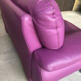 Pair of 80s leather sofas