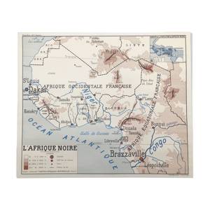 Carte scolaire ancienne recto/verso