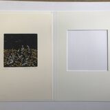 Jan peter thorbecke, mädchen am stand, 2002. woodcut signed in pencil