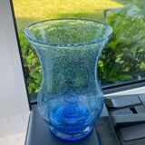 Lavender Blue Glass Tealight Holder