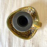 Fat lava ceramic candle holder, 1970s