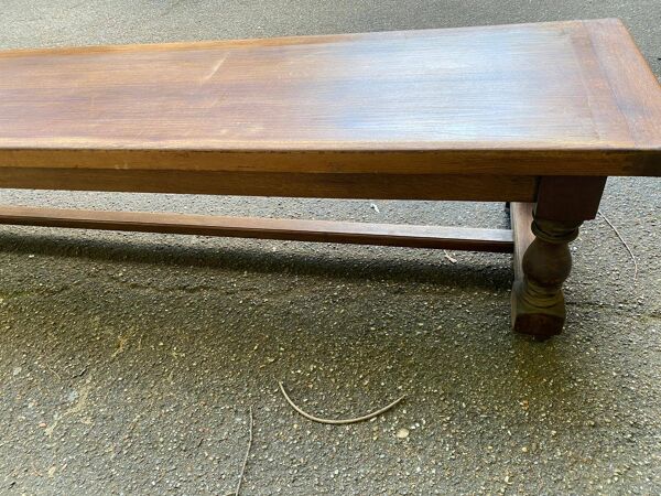 Banc de ferme vintage du 19ème en bois massif 250cm