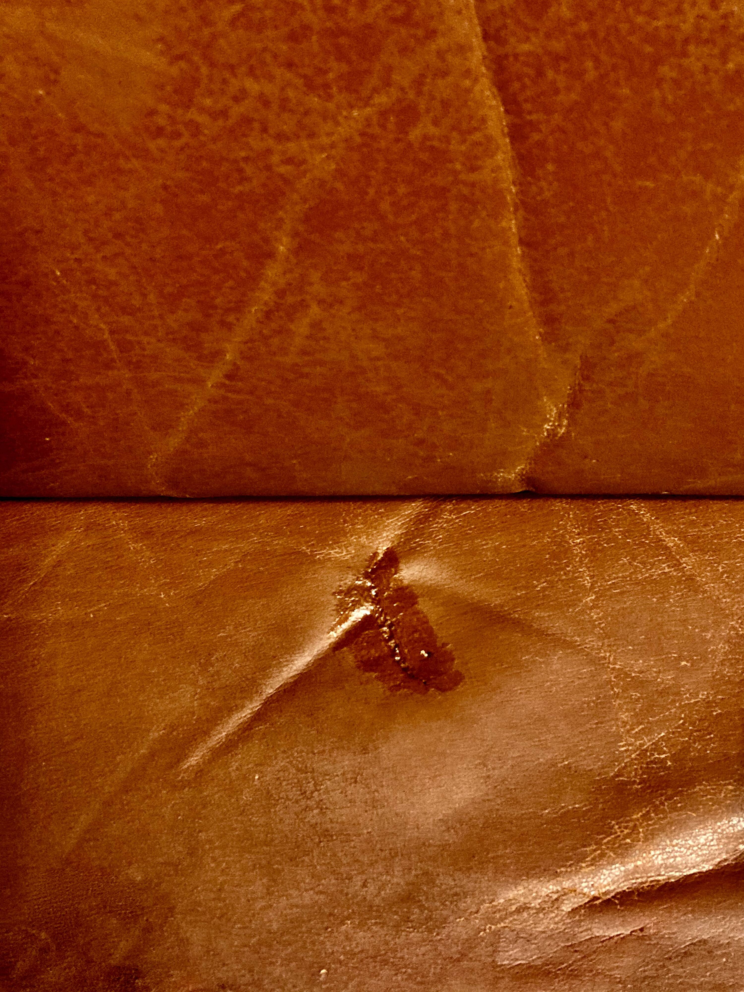 3-seater leather sofa Scandinavian design 1950.