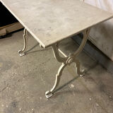 Table bistrot marbre blanc
