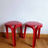 Pair of Stamp stools by Henry Massonnet, circa 1970.
