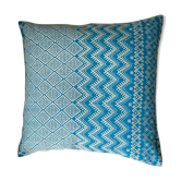 Coussin Kachin turquoise beige 50x50 cm