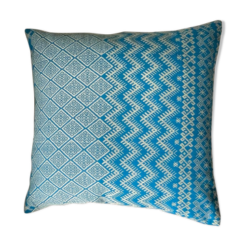 Coussin Kachin turquoise beige 50x50 cm