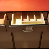 Red formica sideboard