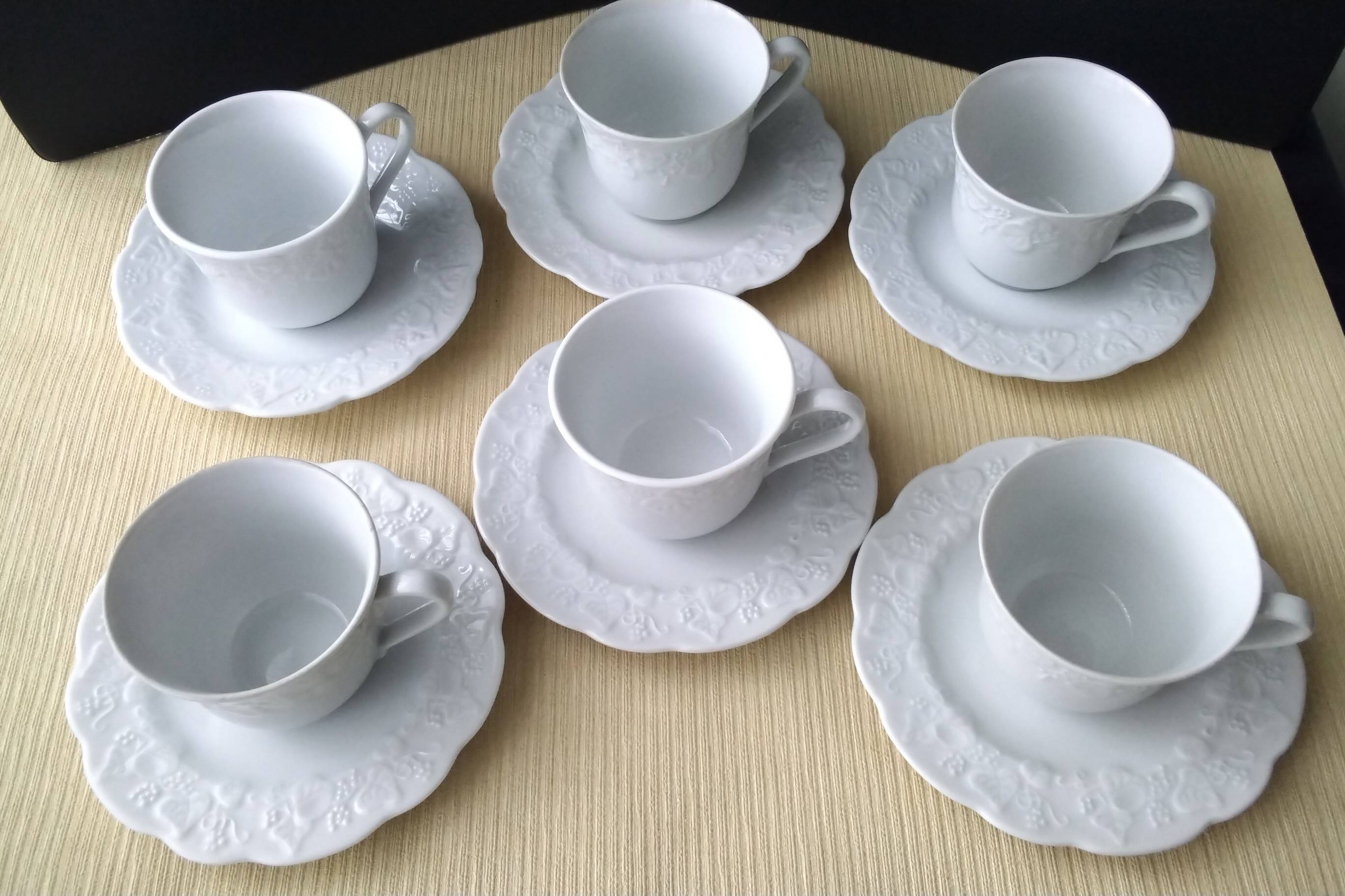 6 porcelain coffee cups "Wild Ivy"