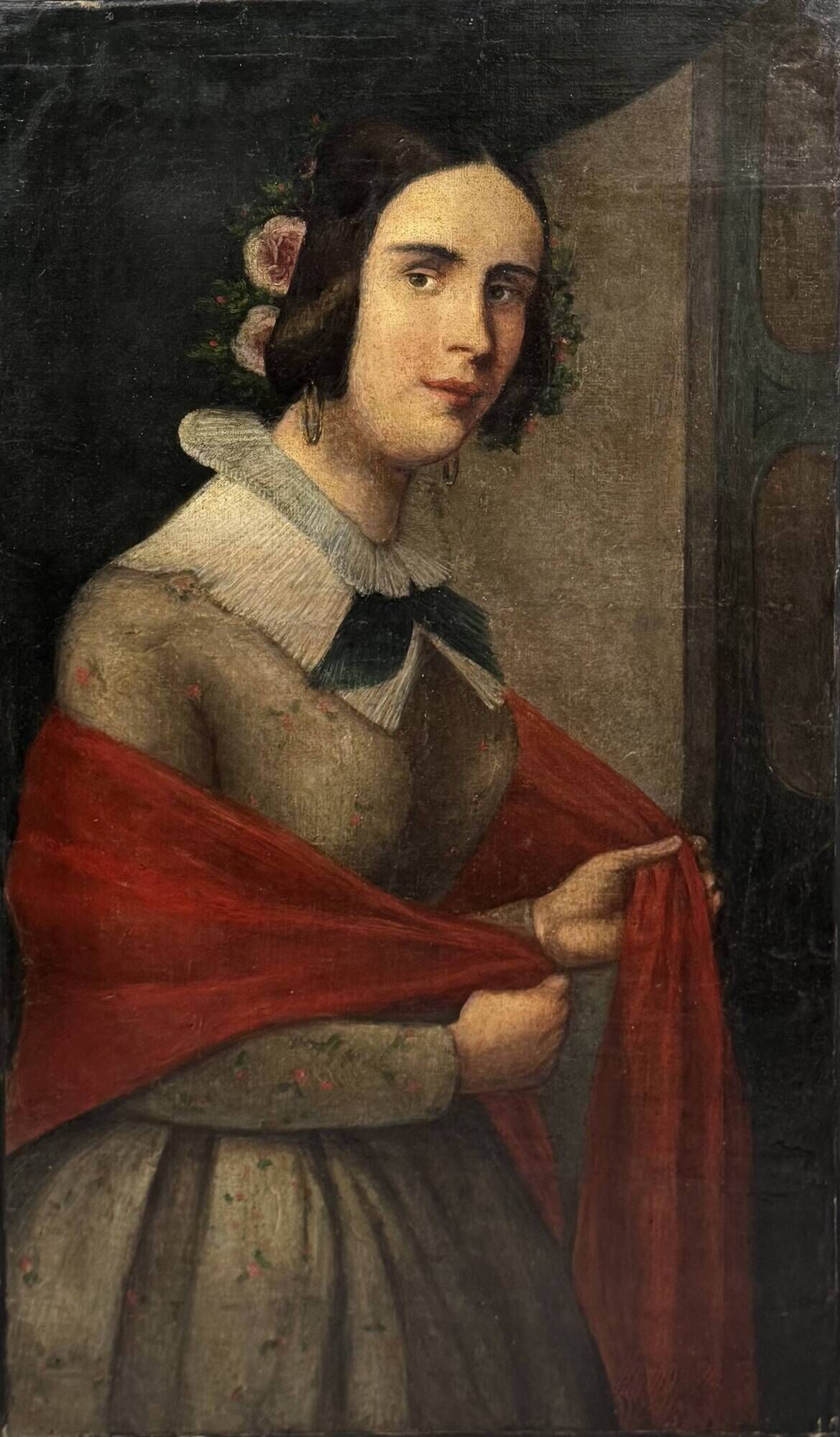 Portrait d'une jeune femme école italienne