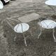 Garden furniture wrought iron old vintage xxeme
