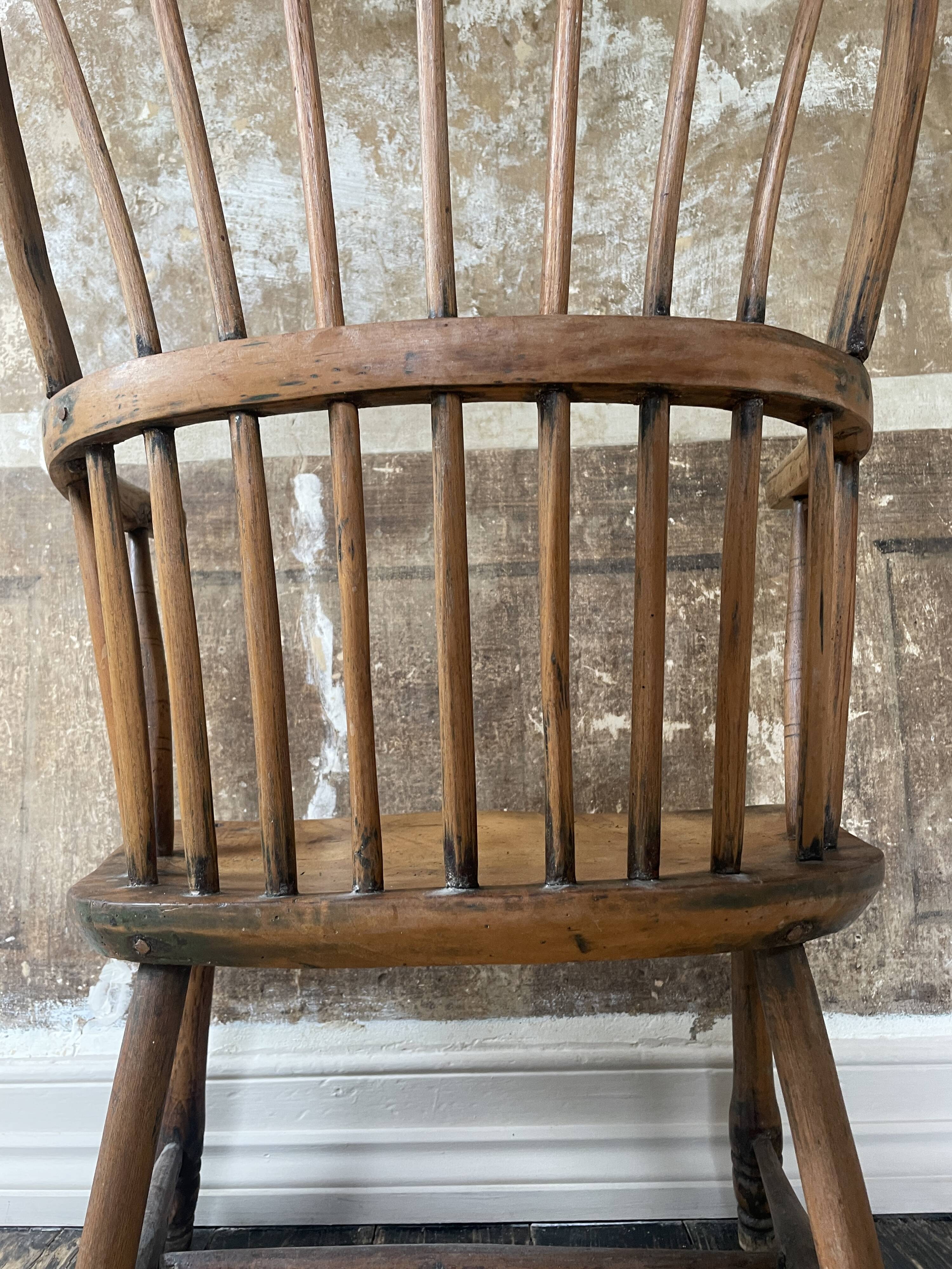 18th / Early 19th Century English Vernacular Windsor Armchair | Primitive E