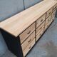 Old craft furniture with drawers façade and oak top