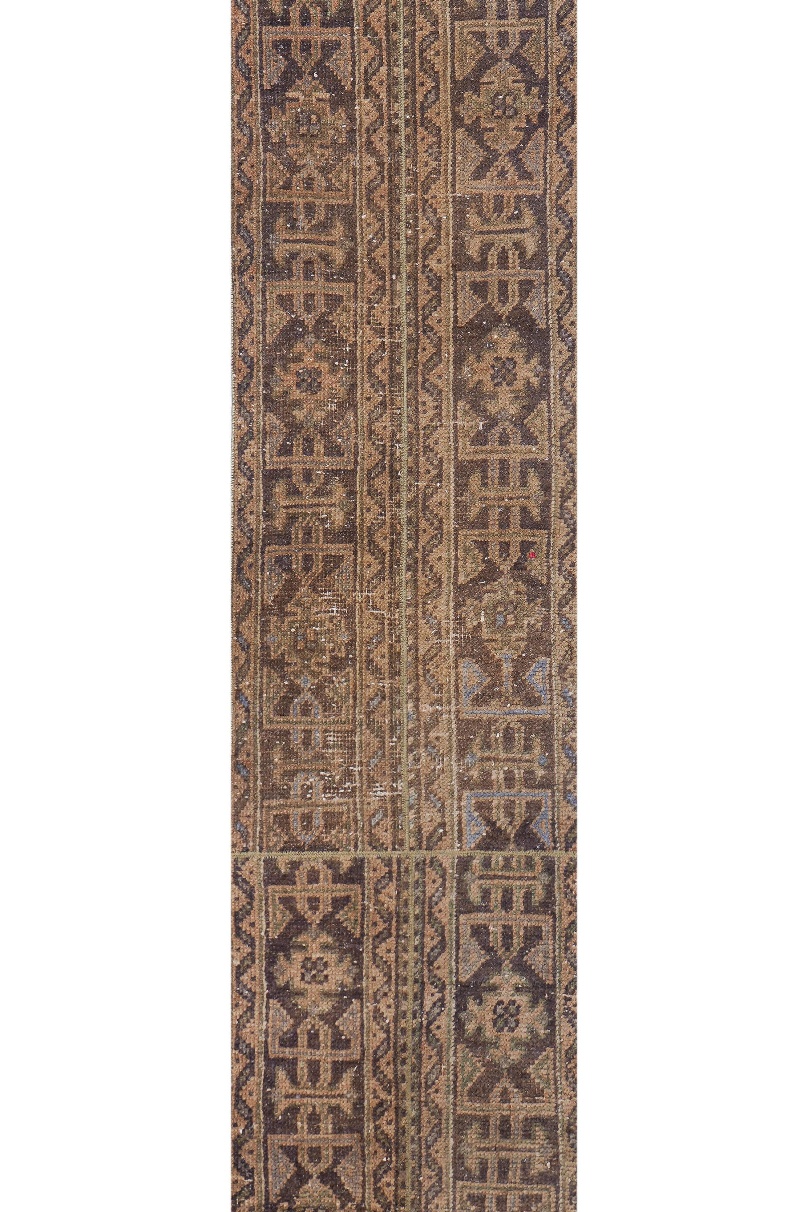 Vintage Turkish Oushak Rug Handwoven 53x560 cm