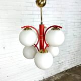 Richard Essig space age design lampe suspendue rouge
