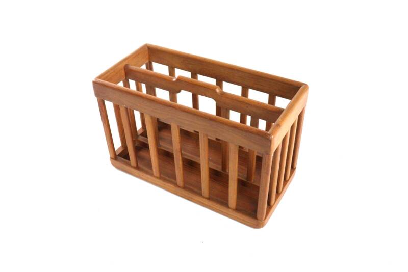Wooden magazine holder - vintage