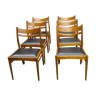 Ensemble de 6 chaises vintage en frêne