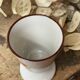 Pair of stoneware mazagrans, poppy decoration