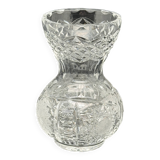 Small vase in chiseled worked glass