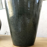 Blue duck speckled ceramic vase