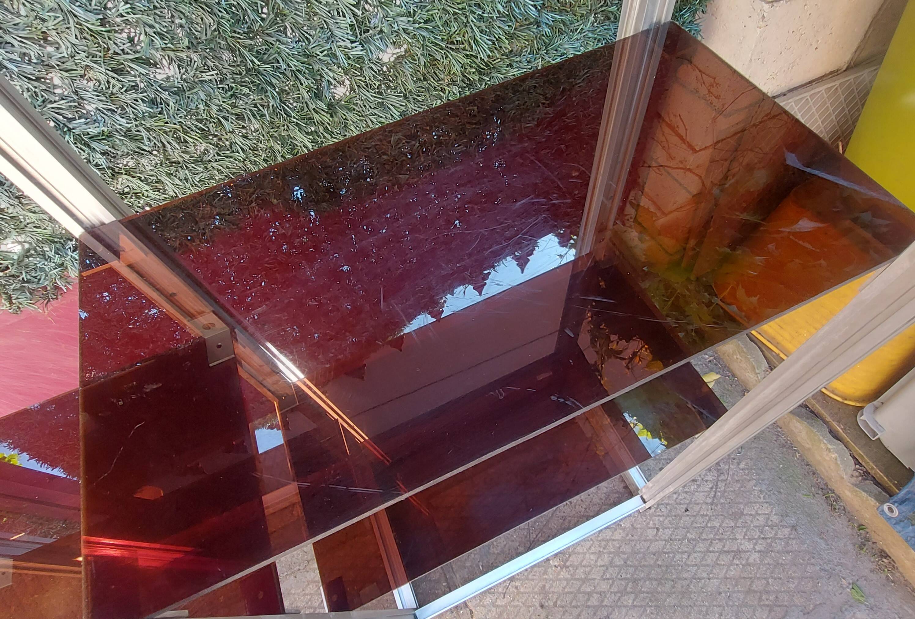 vintage 1980 aluminum shelf