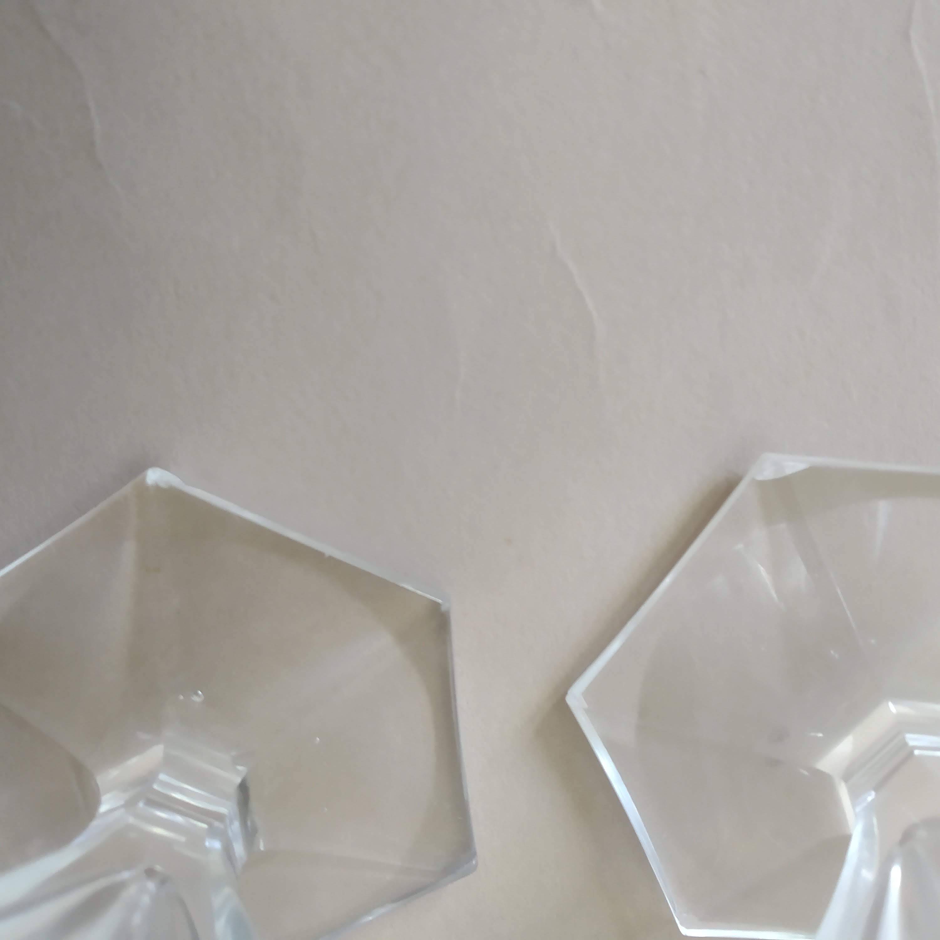 6 SAINT LOUIS flat-ribbed white wine glasses, Poincaré model