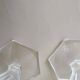 6 SAINT LOUIS flat-ribbed white wine glasses, Poincaré model