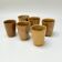 Set of 6 Digouin tumblers in beige brown stoneware