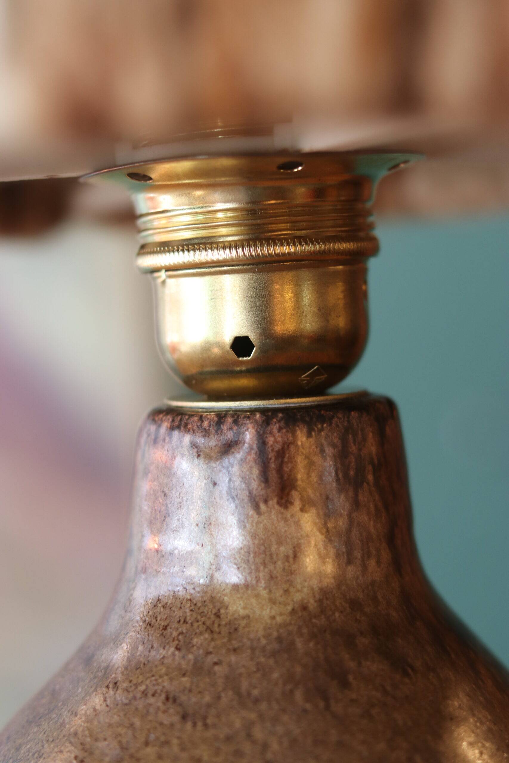 1960s table lamp in glazed stoneware