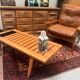 Pine armchair from the 1970s chalet