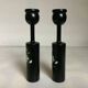 Pair of painted wooden candlesticks